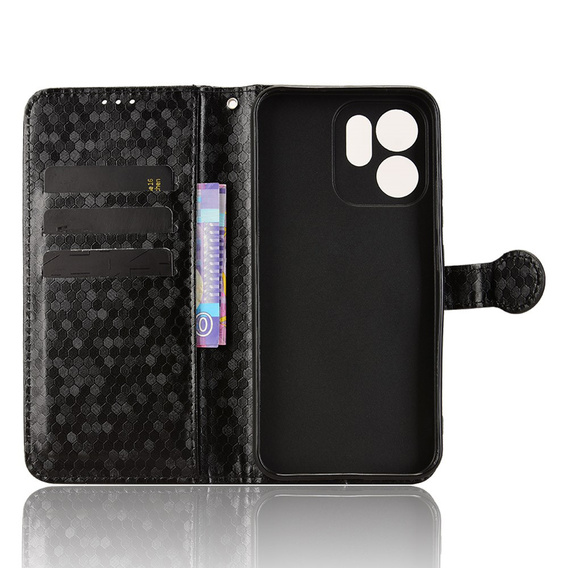 Flap case for Oppo Reno 14F, Wallet Rhombus, black