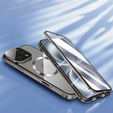 Magnetic Dual Glass MagSafe case for iPhone 16 Pro Max, titanium