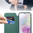 Flip case for Samsung Galaxy A56, RFID Wallet MagSafe CamShield, green