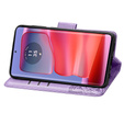Flip case for Motorola Edge 50 Ultra, Butterfly, purple