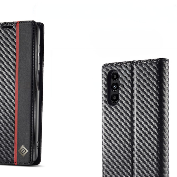 Flap case for Samsung Galaxy S25, Carbon LC.IMEEKE, black