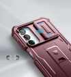 Armored case for Samsung Galaxy A16, Dexnor Full Body (Two Frames), red