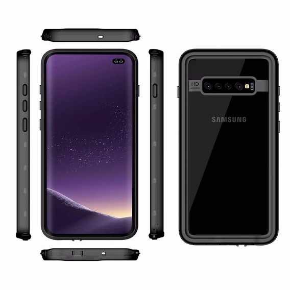 IP68 Waterproof Case for Samsung Galaxy S10+ Plus, Redpepper, black