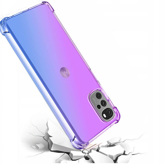 Case for Motorola Moto G22, Gradient Dropproof, Purple / blue