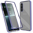 Case for Sony Xperia 1 V, Magnetic Dual Glass, purple