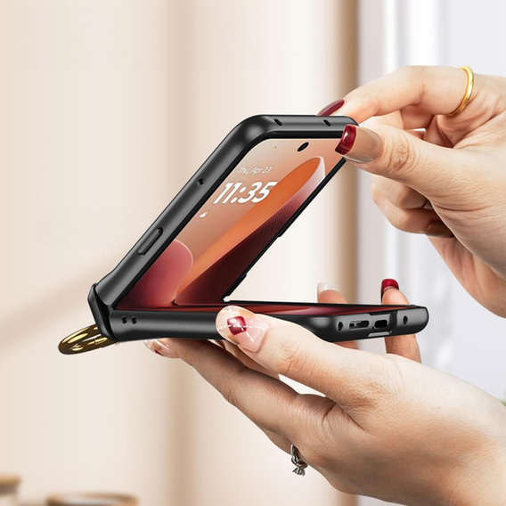 Case with stand and hinge protection for Motorola Razr 60 Ultra 5G