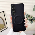 Case for Sony Xperia 1 VI, Leather Hybrid MagSafe, black
