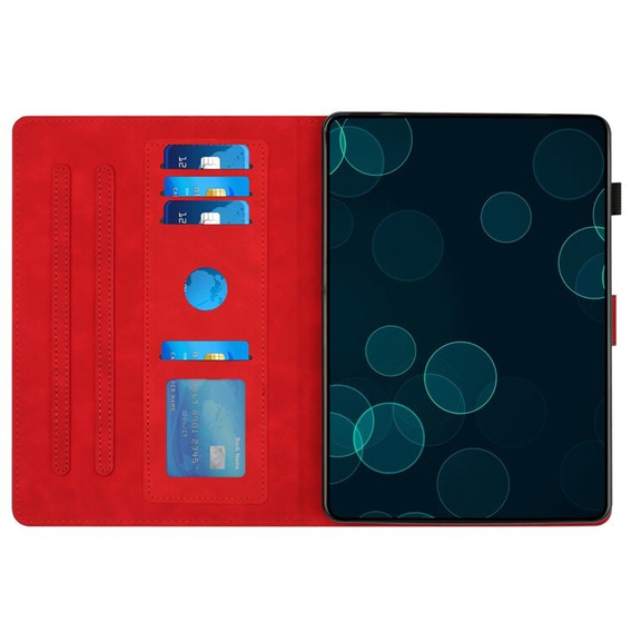 Case for Lenovo Tab M10 Plus 10.6 Gen 3 TB-125F TB-128F, Classic, with space for stylus, red