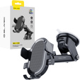 Car windshield mount with adjustment and automatic clamping for smartphones from 6 to 8.5 cm wide