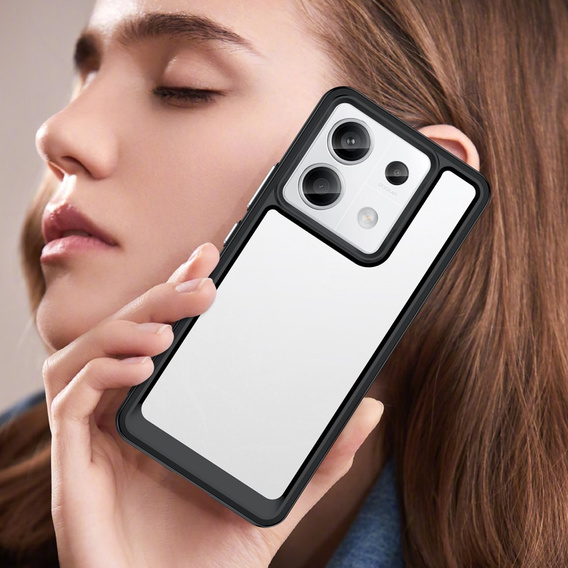 Case for Xiaomi Redmi Note 13 Pro 5G, Fusion Hybrid, transparent / black