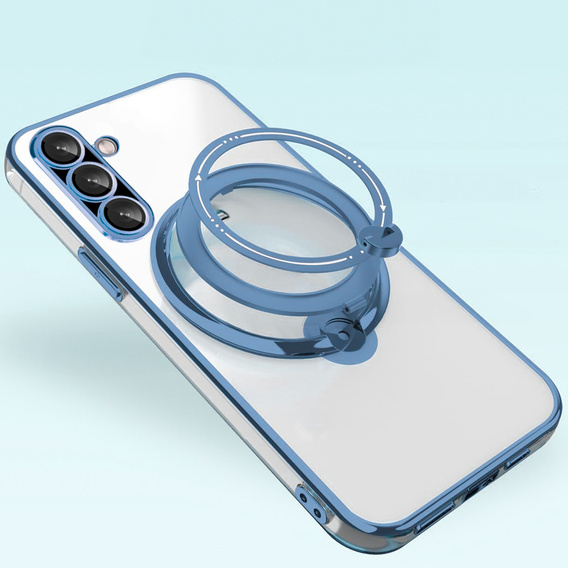 Magnetic Case for Samsung Galaxy A56, for MagSafe, blue + 9H Glass