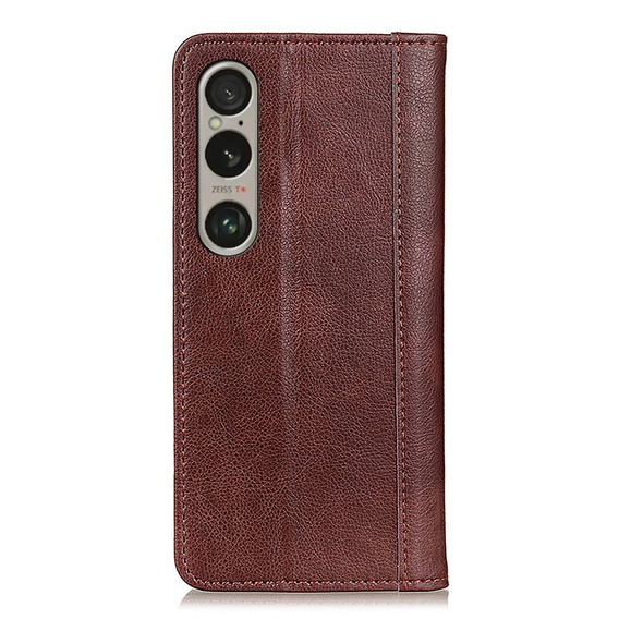 Flip case for Sony Xperia 1 VI, Split Leather, brown