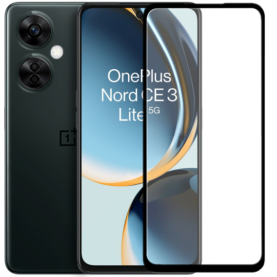 3D Tempered Glass for OnePlus Nord CE 3 Lite 5G, black