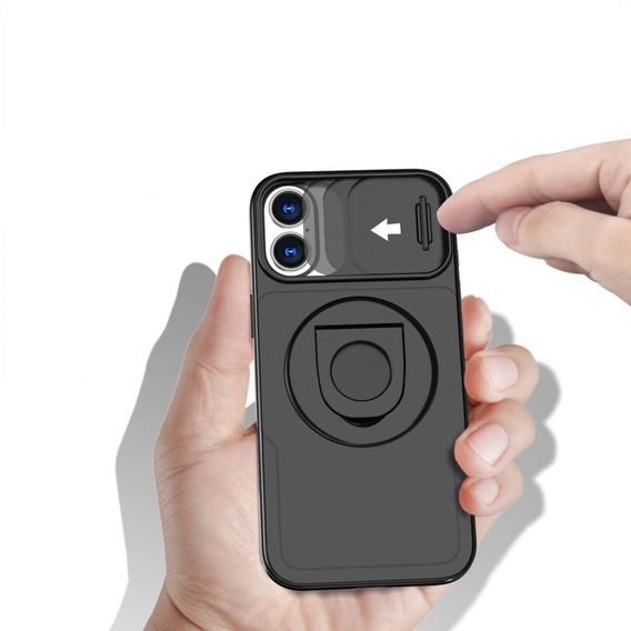 Case for iPhone 16 Plus, Military Magnet, for MagSafe, black