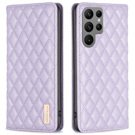 Flip case for Samsung Galaxy S25 Ultra, Wallet, BINFEN COLOR, purple