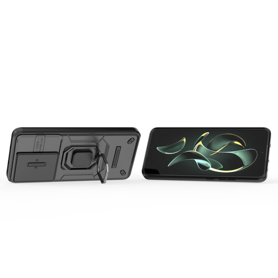 Case for Xiaomi 13T / 13T Pro, KickStand Camera Lens, black