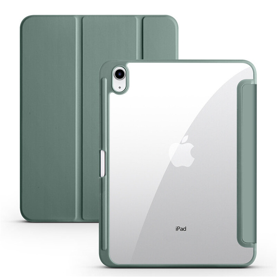 Case for iPad 10.9 2022 10 Gen, Smartcase Hybrid, with stylus space, dark green