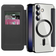 Flip case for Samsung Galaxy S24, RFID Wallet MagSafe CamShield, black