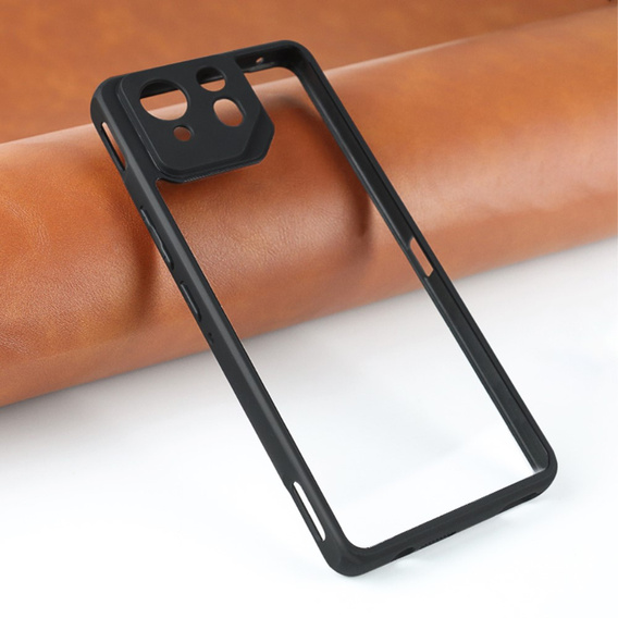 Case for ASUS ROG Phone 8 Pro, Fusion Hybrid, with camera protection, transparent / black