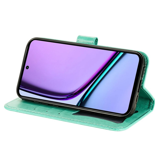 Flip case for Realme C67, Mandala, green