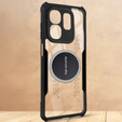 Case for Infinix Hot 50i 4G, with magnetic sheet, transparent / black