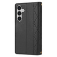 Flip case for Samsung Galaxy A56 5G, Rhombus Crossbody Leather, black
