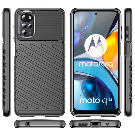 Case for Motorola Moto G22, Thunder, black