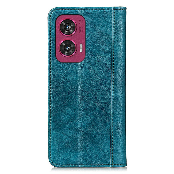 Flip case for Motorola Edge 50 Fusion 5G, Split Leather, green