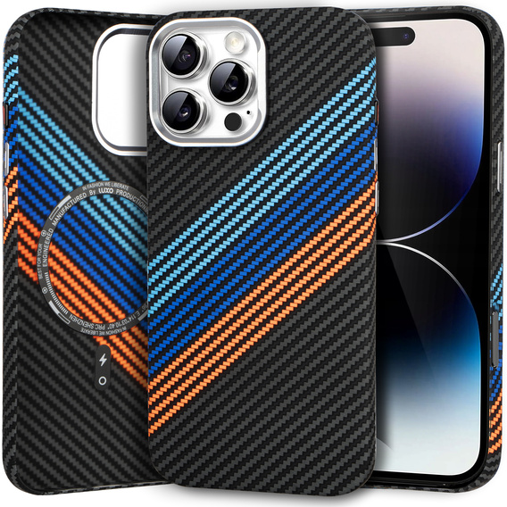 MagSafe's iPhone 14 Pro Case, Carbon Fiber, dark blue