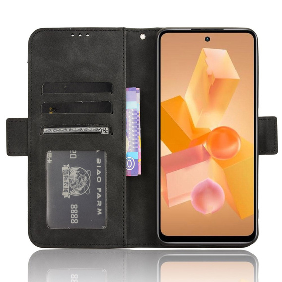 Flip case for Infinix Hot 40i, Card Slot, black