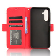 Flip case for Samsung Galaxy A25 5G, Card Slot, red