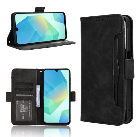 Flap case for Oppo Reno 14F, Card Slot, wallet, black