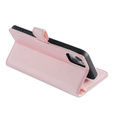 Flip case for iPhone 14, Wallet Zipper Pocket, pink
