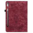 Flap case for Lenovo Tab P12, flower, red