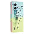 Flip case for Xiaomi Redmi Note 12 4G, Wallet, feather, blue