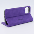 Case for iPhone 15, ERBORD Vintage, wallet with flap, purple