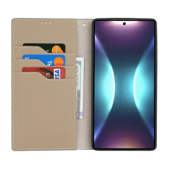 Flip case for Samsung Galaxy S25 Ultra, Litchi Skin Grain, blue