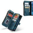 CASEME case for Samsung Galaxy A56 5G, Leather Wallet Cash and Card Slots, with strap, blue