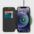 Flip case for iPhone 12, RFID Wallet MagSafe CamShield, black