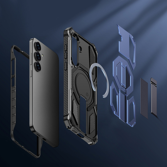 MagSafe-compatible protective case with stand for Samsung Galaxy S25 FE