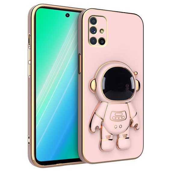 Case for Samsung Galaxy M51, Astronaut, pink rose gold