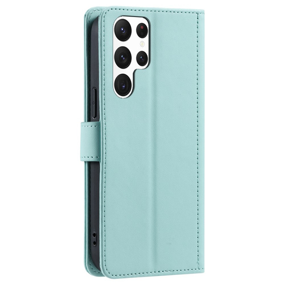 Flip case for Samsung Galaxy S25 Ultra, Rhombus Crossbody Leather, green