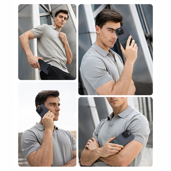 BENKS Kevlar Magnetic Armor Air Aurora 600D SA66 case for MagSafe for iPhone 16 Pro Max