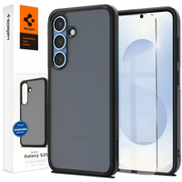 Spigen case for Samsung Galaxy S25, Ultra Hybrid, black / matte + 9H Tempered Glass
