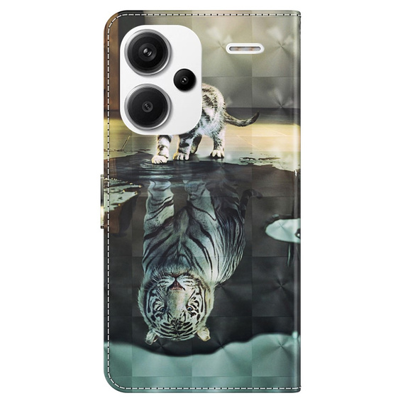 Flip case for Xiaomi Redmi Note 13 Pro+, Wallet, Cat & Tiger