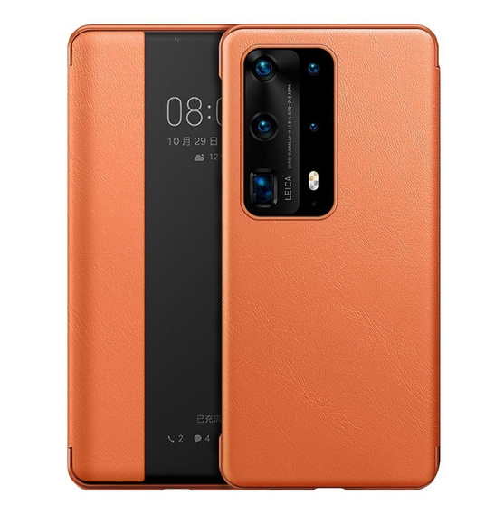 Flap case for Huawei P40 Pro, Side View, orange