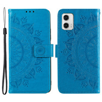 Flip case for Motorola Moto G73 5G, Mandala Flower, blue