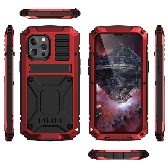 Case for iPhone 13, R-JUST, armoured, red