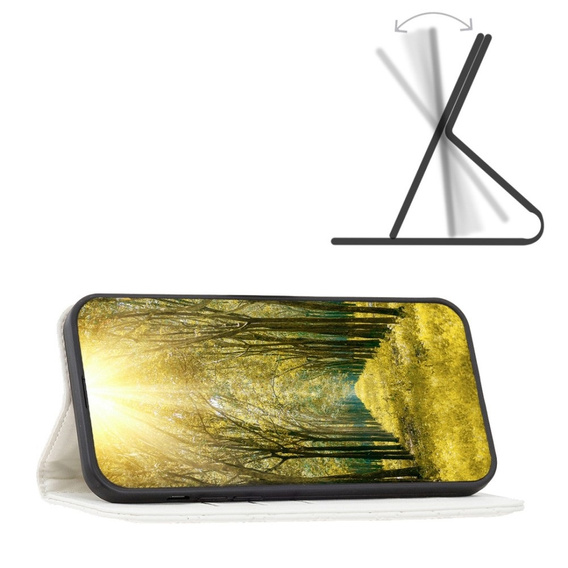 Flip case for Samsung Galaxy A54 5G, Wallet, BINFEN COLOR, white