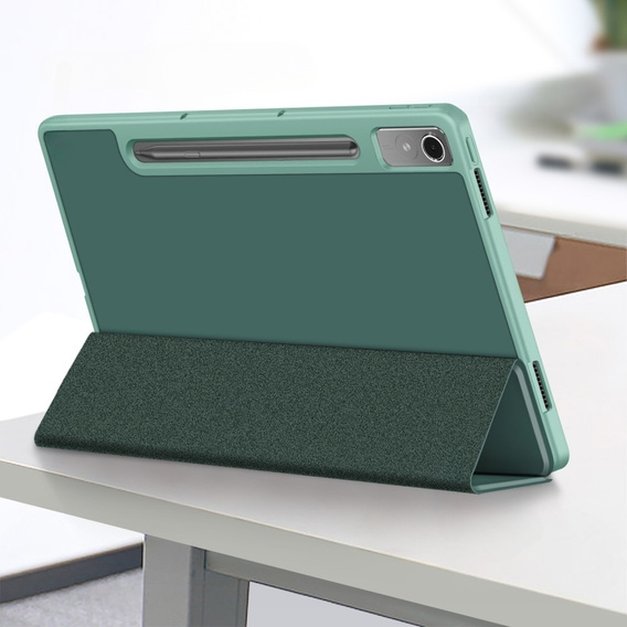 Case for Lenovo Tab P12, Smartcase with stylus space, green